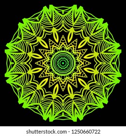 Modern Decorative Cicle Shapes. Floral mandala. vector illustration.