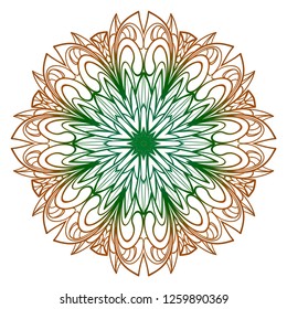 Modern Decorative Cicle Shapes. Floral mandala. vector illustration.