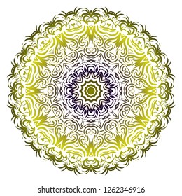 Modern Decorative Cicle Shapes. Floral mandala. vector illustration.