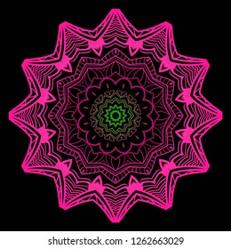 Modern Decorative Cicle Shapes. Floral mandala. vector illustration.