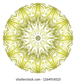 Modern Decorative Cicle Shapes. Floral mandala. vector illustration.
