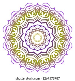 Modern Decorative Cicle Shapes. Floral mandala. vector illustration.
