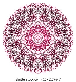 Modern Decorative Cicle Shapes. Floral mandala. vector illustration.