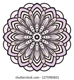 Modern Decorative Cicle Shapes. Floral mandala. vector illustration.