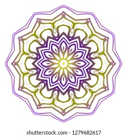 Modern Decorative Cicle Shapes. Floral mandala. vector illustration.