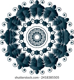 Modern Decorative Cicle Shapes. Floral mandala. vector illustration.