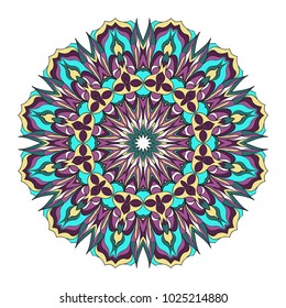 Modern Decorative Cicle Vector Shapes. Floral mandala. Vector illustration