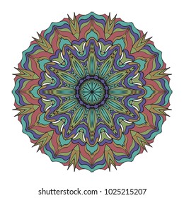 Modern Decorative Cicle Vector Shapes. Floral mandala. Vector illustration