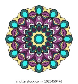 Modern Decorative Cicle Vector Shapes. Floral mandala. Vector illustration