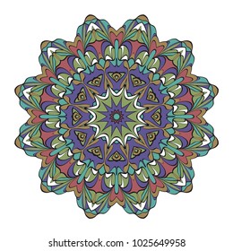 Modern Decorative Cicle Vector Shapes. Floral mandala. Vector illustration