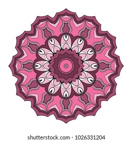 Modern Decorative Cicle Vector Shapes. Floral mandala. Vector illustration