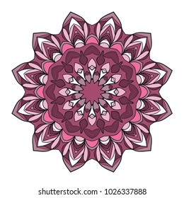 Modern Decorative Cicle Vector Shapes. Floral mandala. Vector illustration