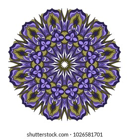 Modern Decorative Cicle Vector Shapes. Floral mandala. Vector illustration