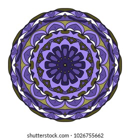 Modern Decorative Cicle Vector Shapes. Floral mandala. Vector illustration