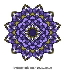 Modern Decorative Cicle Vector Shapes. Floral mandala. Vector illustration