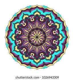 Modern Decorative Cicle Vector Shapes. Floral mandala. Vector illustration