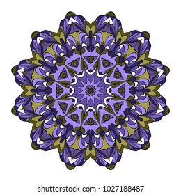 Modern Decorative Cicle Vector Shapes. Floral mandala. Vector illustration
