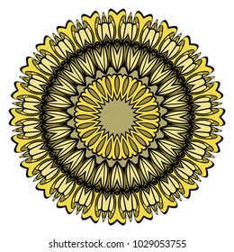 Modern Decorative Cicle Vector Shapes. Floral mandala. Vector illustration
