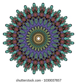 Modern Decorative Cicle Vector Shapes. Floral mandala. Vector illustration