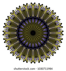 Modern Decorative Cicle Vector Shapes. Floral mandala. Vector illustration