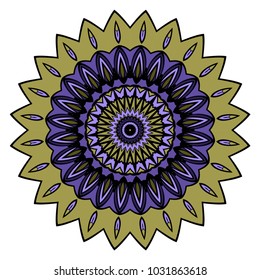 Modern Decorative Cicle Vector Shapes. Floral mandala. Vector illustration