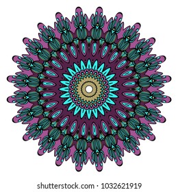 Modern Decorative Cicle Vector Shapes. Floral mandala. Vector illustration