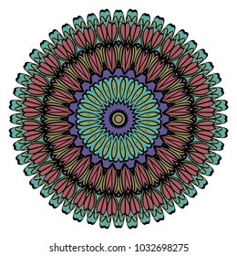 Modern Decorative Cicle Vector Shapes. Floral mandala. Vector illustration