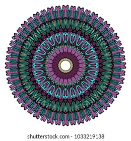 Modern Decorative Cicle Vector Shapes. Floral mandala. Vector illustration