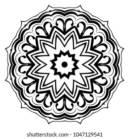 Modern Decorative Cicle Vector Shapes. Floral mandala. Vector illustration. For design