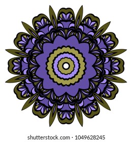 Modern Decorative Cicle Vector Shapes. Floral mandala. Vector illustration