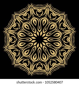 Modern Decorative Cicle Vector Shapes. Floral mandala. Vector illustration, for design
