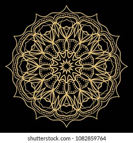 Modern Decorative Cicle Vector Shapes. Super floral mandala. Vector illustration.