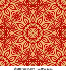 Modern Decorative Cicle Vector Shapes. Floral mandala. Vector colored illustration
