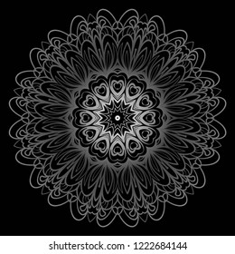 Modern Decorative Circle Shapes. Floral mandala. vector illustration.