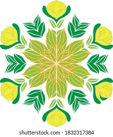 Modern Decorative Circle Shapes. Floral mandala. illustration.