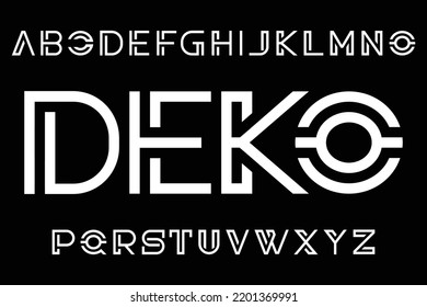 Modern decorative display font vector