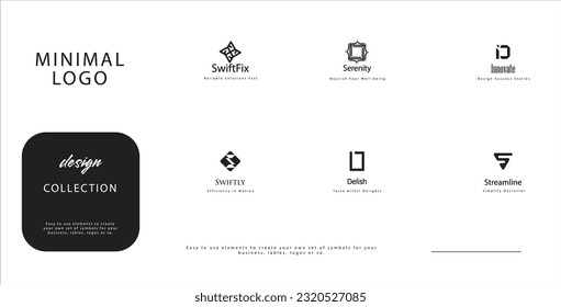 Modern Decorative Elements Creative Logo Set for Web and Business