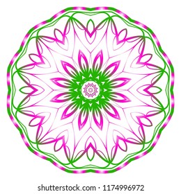 Modern Decorative floral color mandala. Super vector round Shapes. Vector illustration