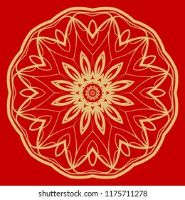 Modern Decorative floral color mandala. round Shapes. illustration