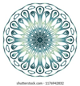 Modern Decorative floral color mandala. Super vector round Shapes. Vector illustration