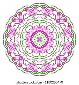 Modern Decorative floral color mandala. Super vector round Shapes. Vector illustration