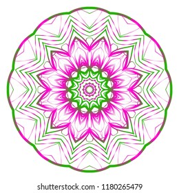 Modern Decorative floral color mandala. round Shapes. illustration