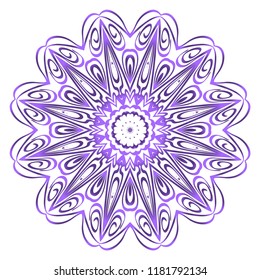 Modern Decorative floral color mandala. round Shapes. illustration