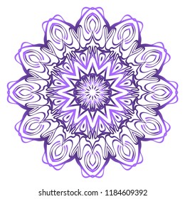 Modern Decorative floral color mandala. round Shapes. illustration