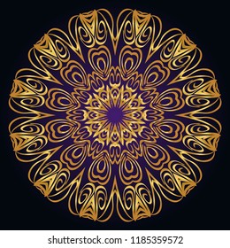 Modern Decorative floral color mandala. round Shapes. illustration
