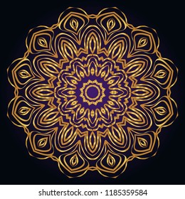 Modern Decorative floral color mandala. round Shapes. illustration