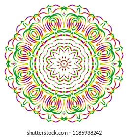Modern Decorative floral color mandala. round Shapes. illustration