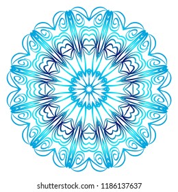 Modern Decorative floral color mandala. round Shapes. illustration