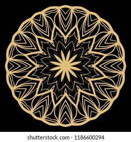 Modern Decorative floral color mandala. Super vector round Shapes. Vector illustration