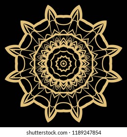 Modern Decorative floral color mandala. Super vector round Shapes. Vector illustration